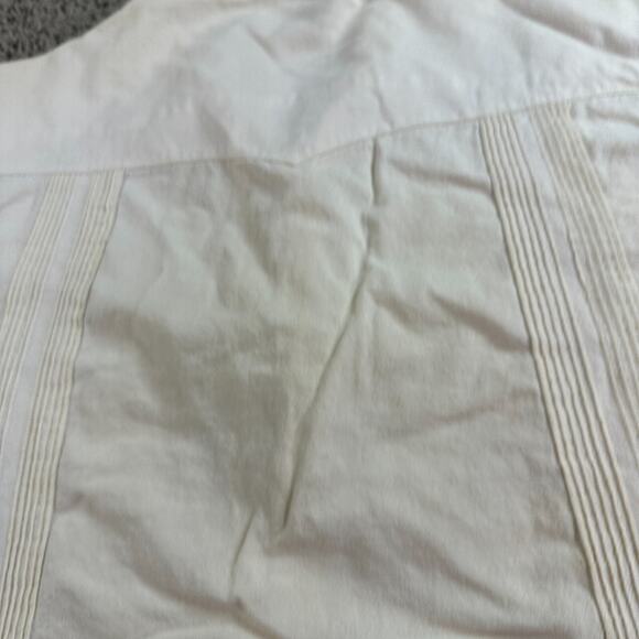 VINTAGE Guayabera Mens Extra Large Ivory Cream Embroidered Cuban Button Up * - Picture 10 of 14